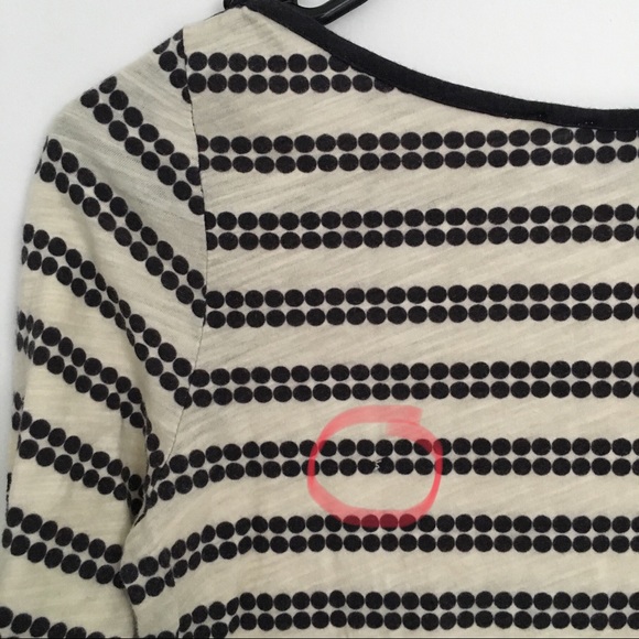 POSTMARK | Polka Dot Boatneck 3/4 Sleeve Tee Shirt - Picture 7 of 8